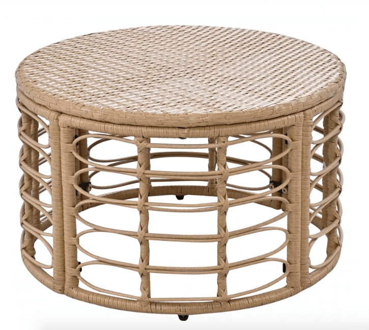 7 Pieces Outdoor Patio Furniture, All - Weather Rattan Sectional Sofa - GREAT BEACH HOUSE
