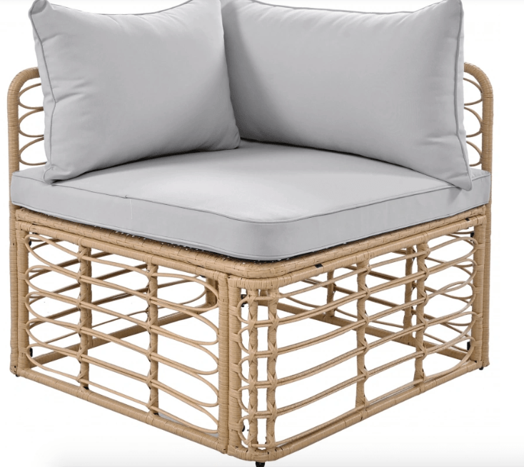 7 Pieces Outdoor Patio Furniture, All - Weather Rattan Sectional Sofa - GREAT BEACH HOUSE