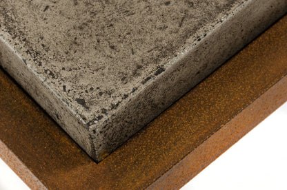 15in Concrete and Metal Coffee Table - GREAT BEACH HOUSE