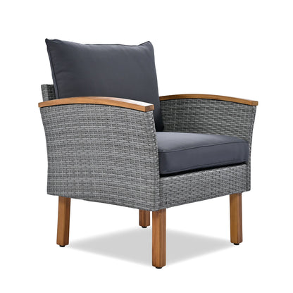 9-Piece Patio Rattan Furniture Set, Outdoor Conversation Set