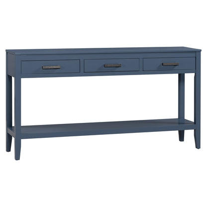 Contemporary 3-Drawer Console Table with 1 Shelf, Entrance Table