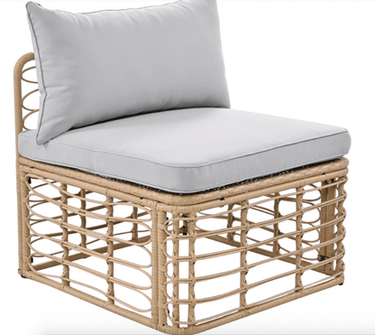 7 Pieces Outdoor Patio Furniture, All - Weather Rattan Sectional Sofa - GREAT BEACH HOUSE