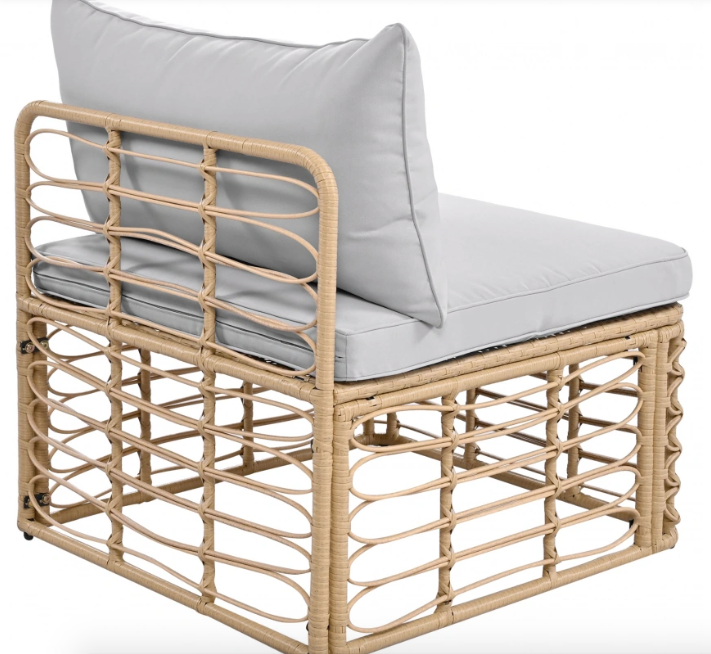 7 Pieces Outdoor Patio Furniture, All-Weather Rattan Sectional Sofa