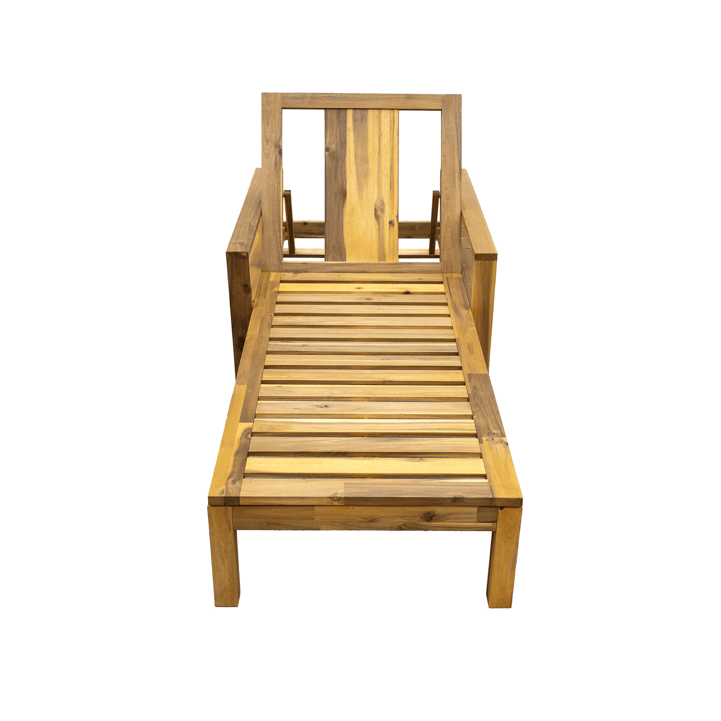 Acacia Wood Adjustable Backrest Outdoor Lounge Chair - GREAT BEACH HOUSE