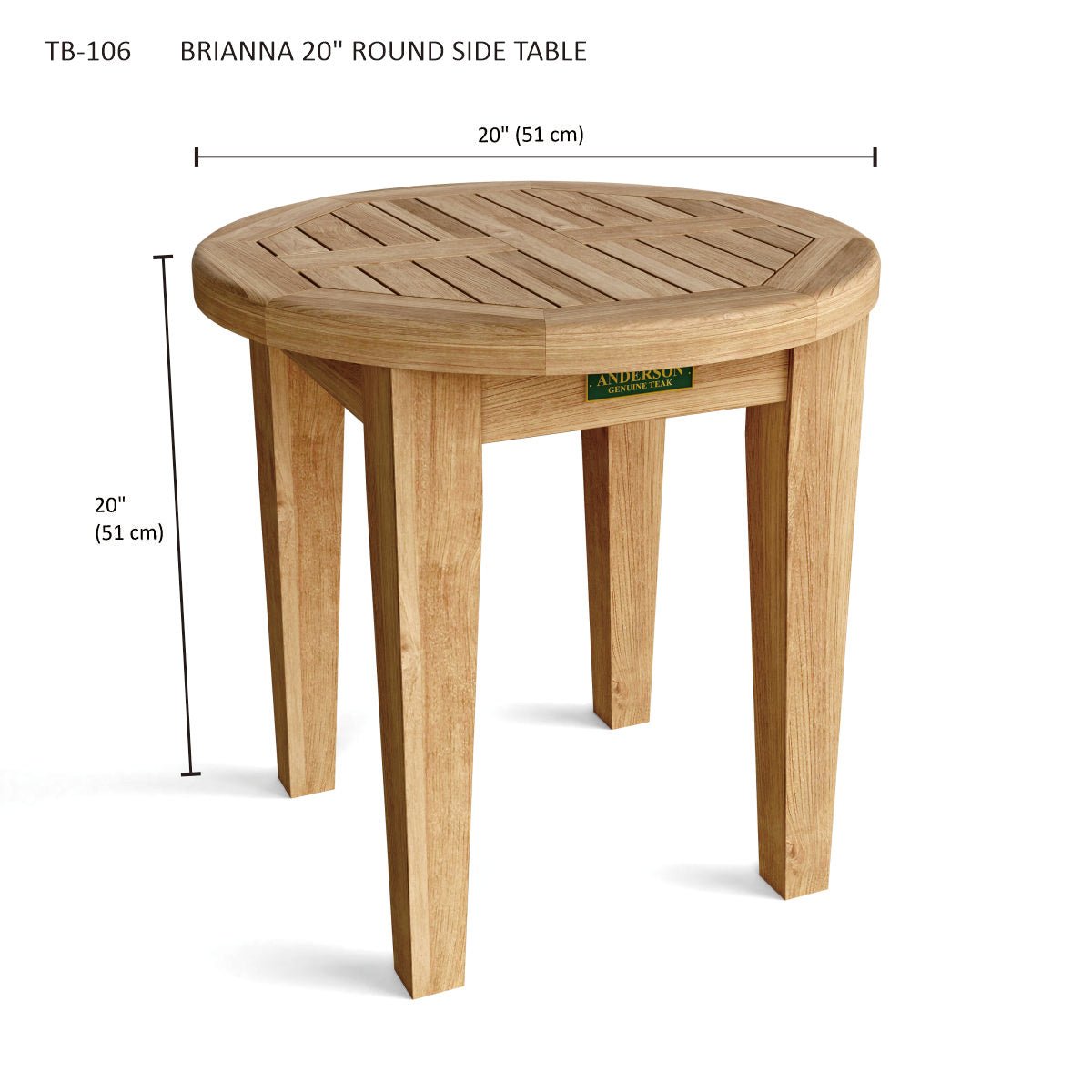 BRIANNA 20" ROUND SIDE TABLE - GREAT BEACH HOUSE