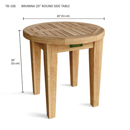BRIANNA 20" ROUND SIDE TABLE - GREAT BEACH HOUSE