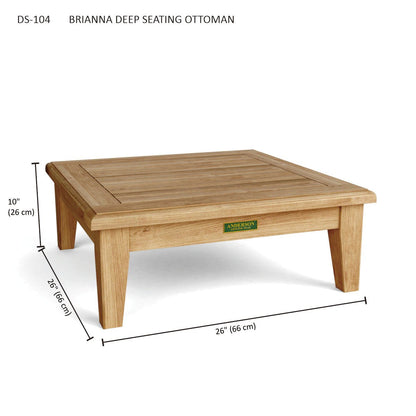 BRIANNA DEEP SEATING OTTOMAN - GREAT BEACH HOUSE