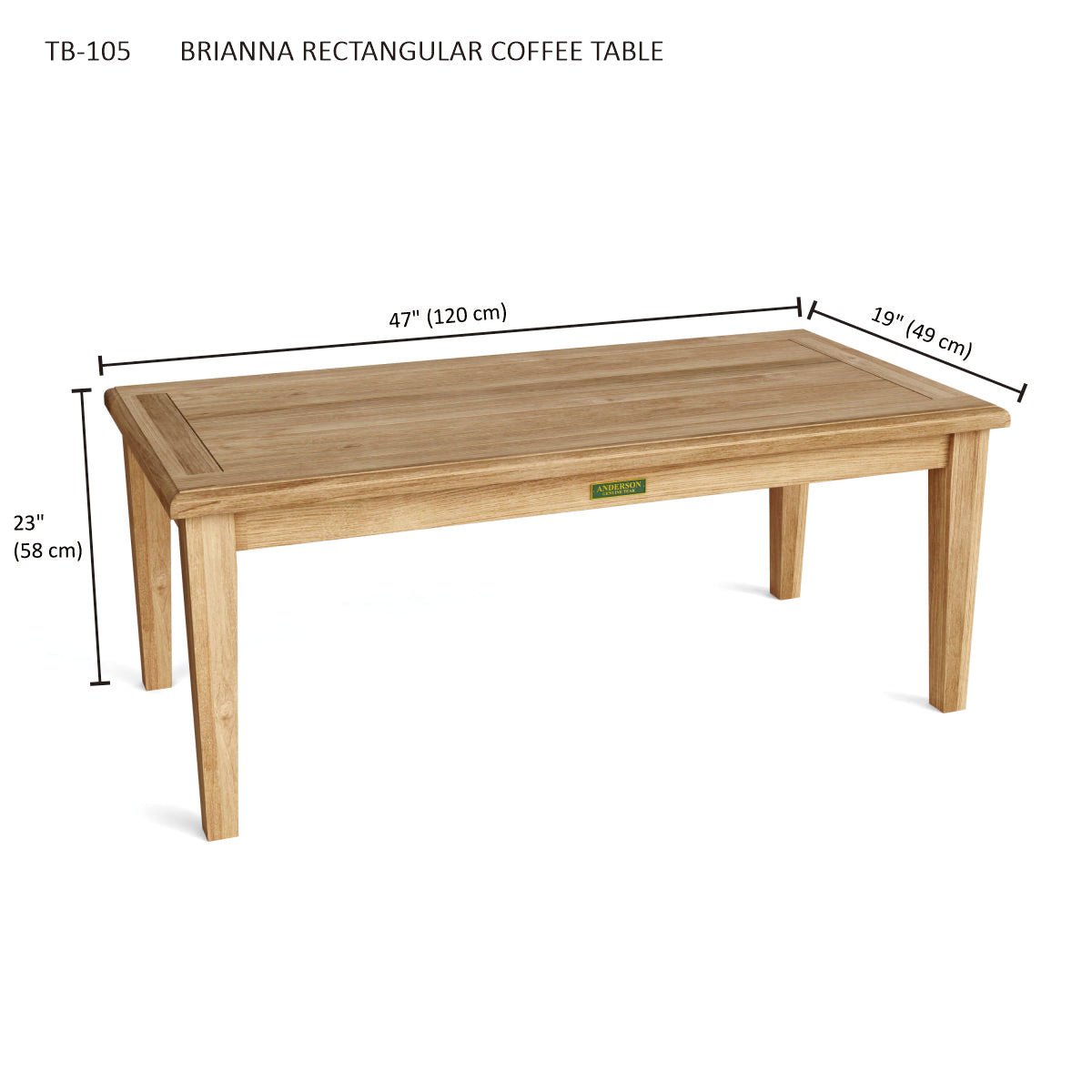BRIANNA RECTANGULAR COFFEE TABLE - GREAT BEACH HOUSE