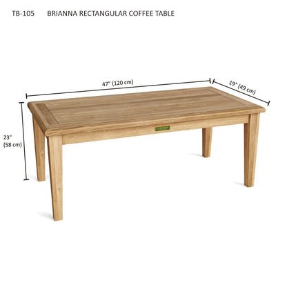 BRIANNA RECTANGULAR COFFEE TABLE - GREAT BEACH HOUSE