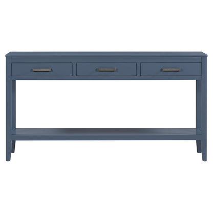 Contemporary 3 - Drawer Console Table with 1 Shelf, Entrance Table - GREAT BEACH HOUSE