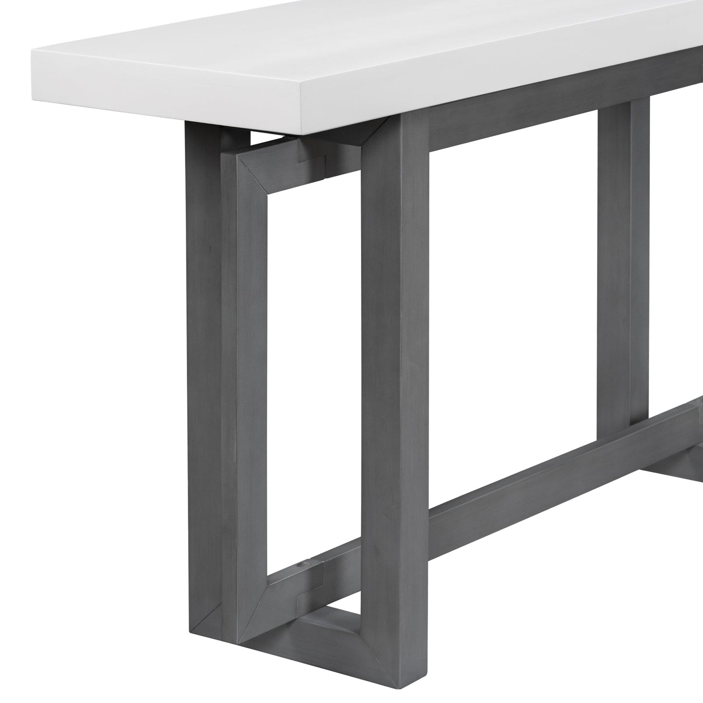 Contemporary Console Table with Wood Top, Extra Long Entryway Table - GREAT BEACH HOUSE