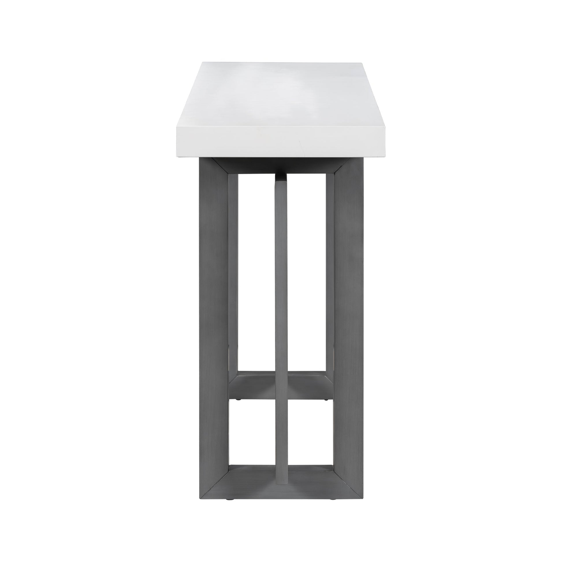 Contemporary Console Table with Wood Top, Extra Long Entryway Table - GREAT BEACH HOUSE