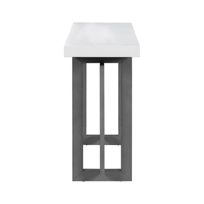 Contemporary Console Table with Wood Top, Extra Long Entryway Table - GREAT BEACH HOUSE