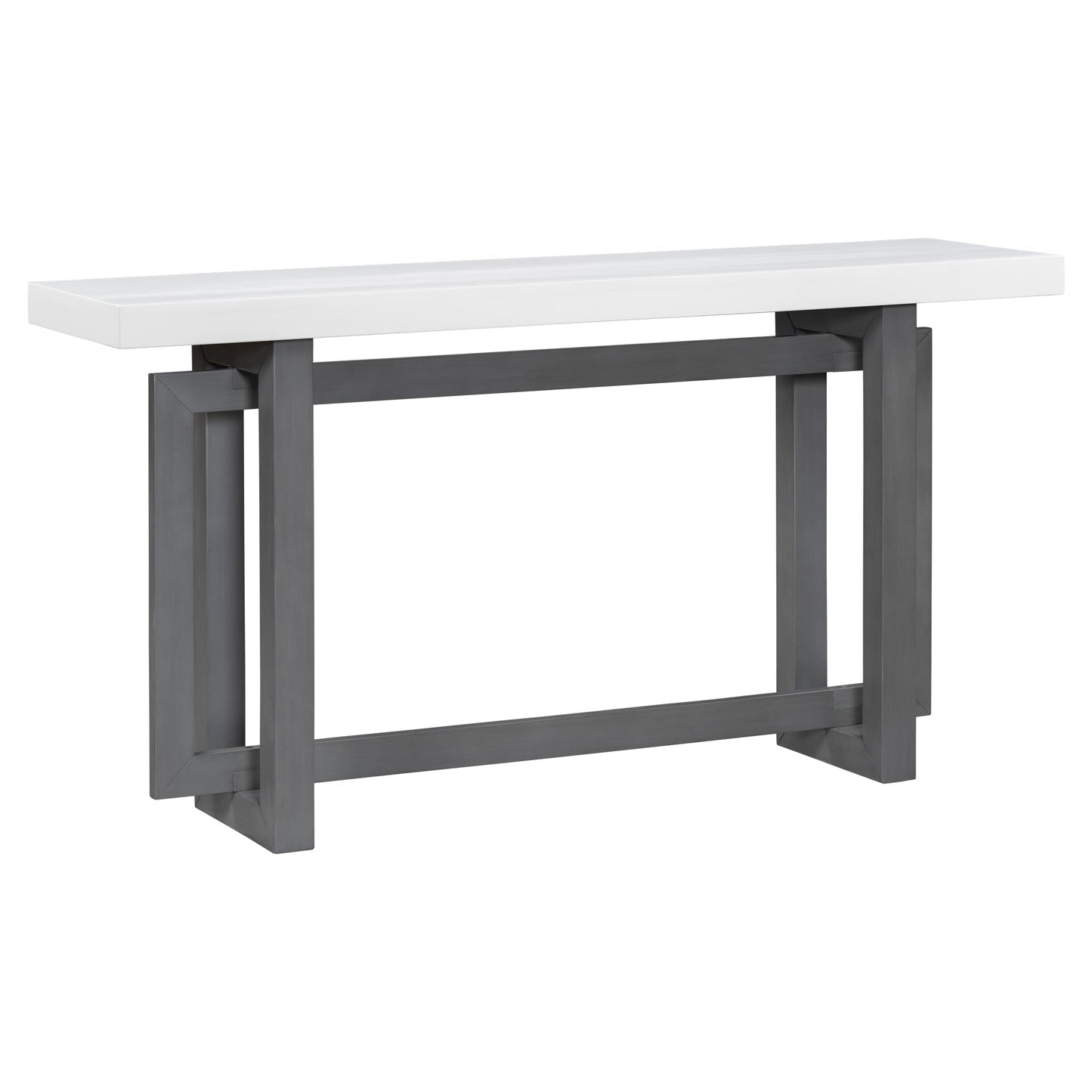 Contemporary Console Table with Wood Top, Extra Long Entryway Table - GREAT BEACH HOUSE