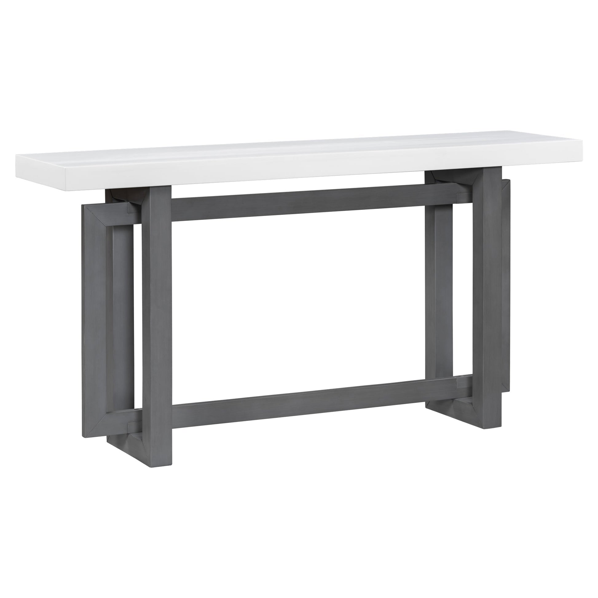 Contemporary Console Table with Wood Top, Extra Long Entryway Table - GREAT BEACH HOUSE