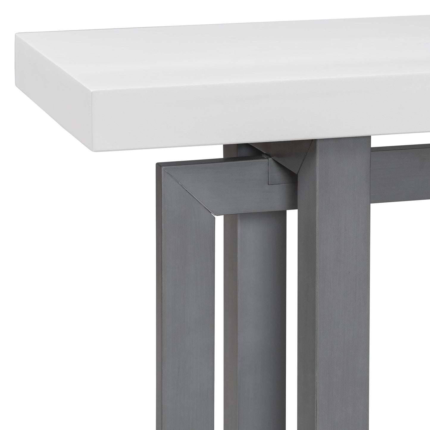 Contemporary Console Table with Wood Top, Extra Long Entryway Table - GREAT BEACH HOUSE