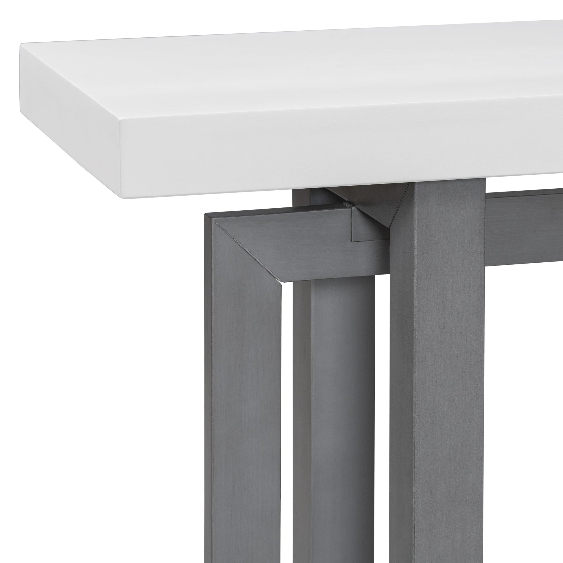 Contemporary Console Table with Wood Top, Extra Long Entryway Table - GREAT BEACH HOUSE