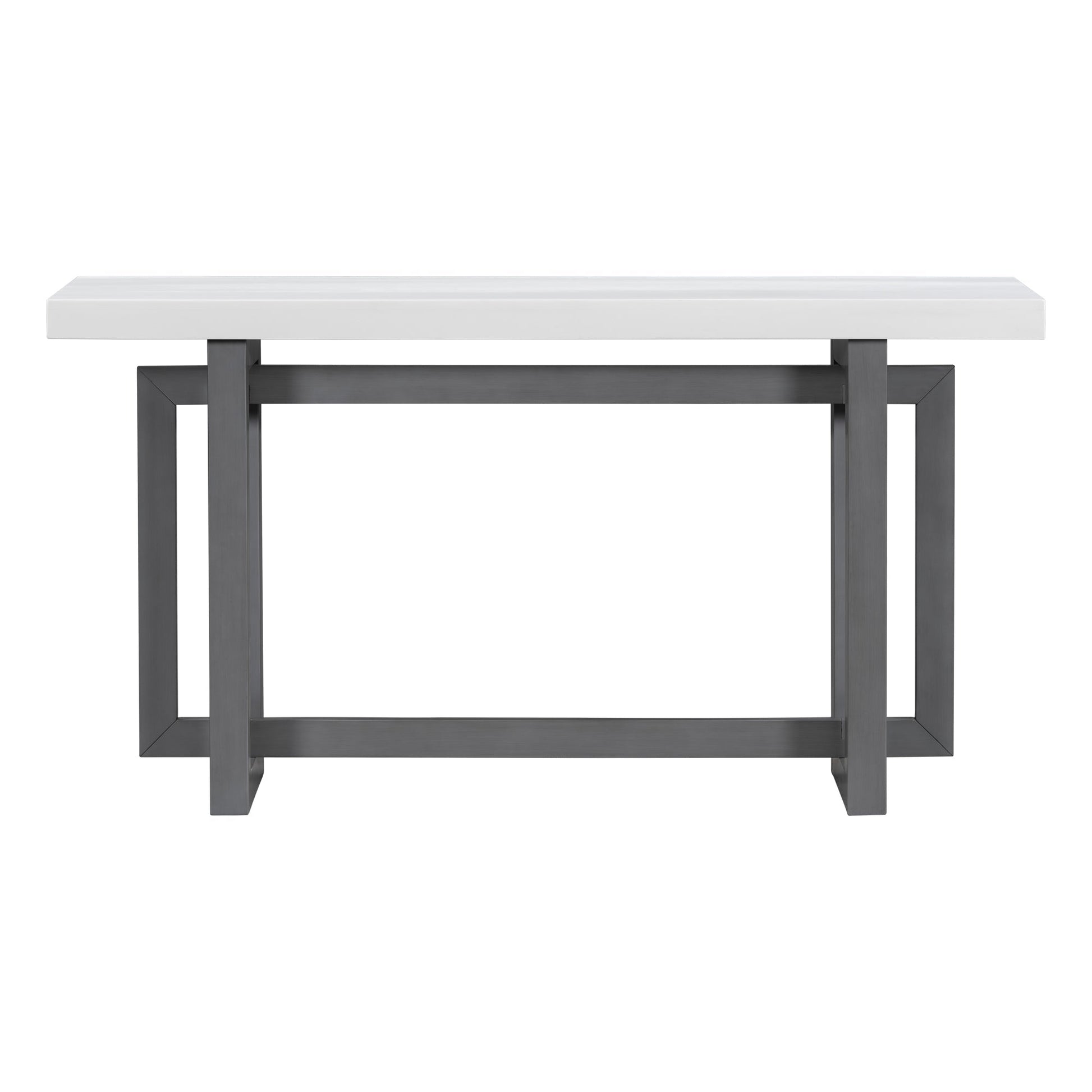 Contemporary Console Table with Wood Top, Extra Long Entryway Table - GREAT BEACH HOUSE