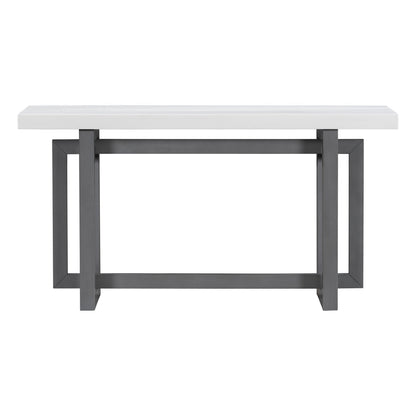 Contemporary Console Table with Wood Top, Extra Long Entryway Table - GREAT BEACH HOUSE