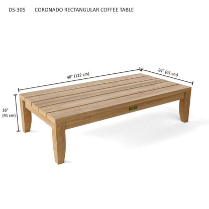 CORONADO RECTANGULAR COFFEE TABLE - GREAT BEACH HOUSE