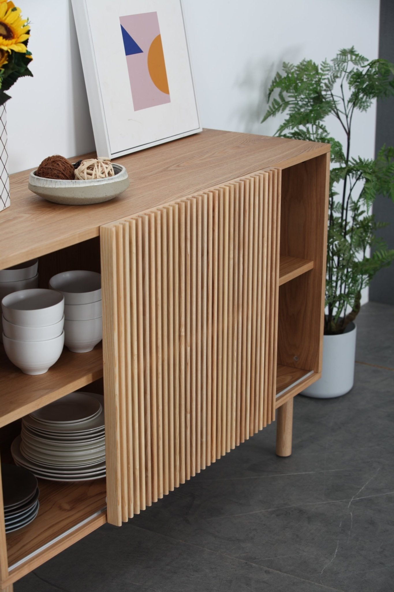 Modern Sideboard with 4 Cabinet, Storage Cabinet, TV Stand - GREAT BEACH HOUSE