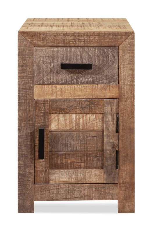 Solid Wood Butcher Block Accent Cabinet or Nightstand - GREAT BEACH HOUSE